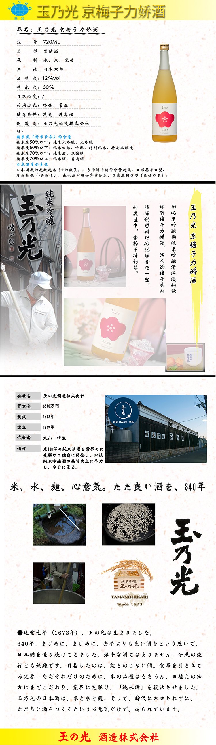 玉乃光 京梅子酒720ml 京都府 玉乃光酒造 京都清酒 梅酒力_c8f63963.jpg