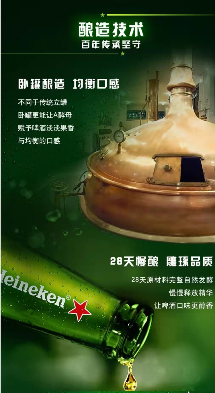 喜力啤酒西班牙进口海尼根小瓶黄Heineken250ml 24瓶_d85973cc.jpg